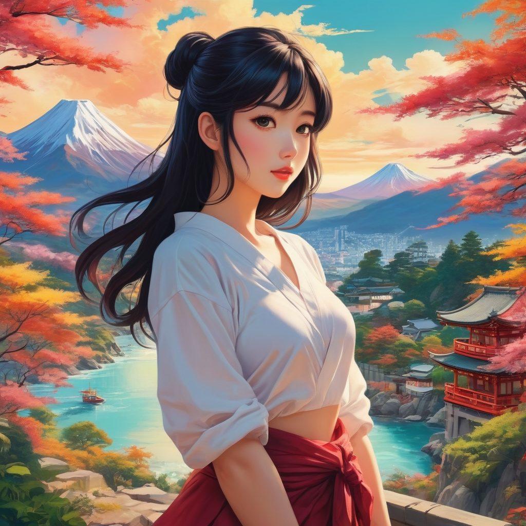 A vibrant and imaginative collage showcasing diverse styles of hentai art, featuring a mix of colorful characters in dynamic poses surrounded by dreamy landscapes. Include elements like manga panels, intricate backgrounds, and symbolic motifs that capture the essence of adult animation and Japanese culture. Emphasize bold colors and suggestive yet tasteful imagery to reflect the allure of the genre. digital painting. vibrant colors. dynamic composition.